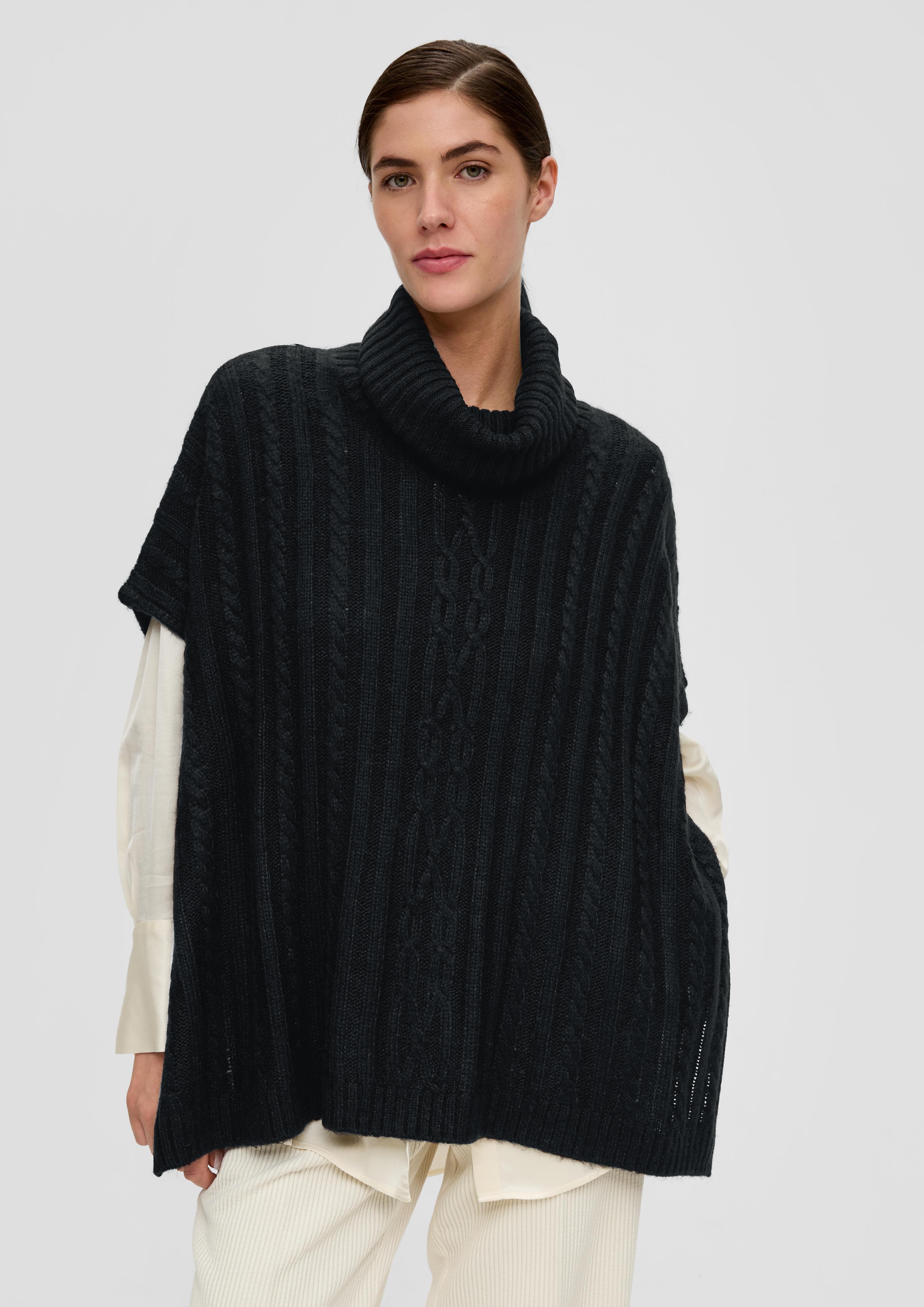 Oversized Strickponcho aus Wollmix  2141988-9999