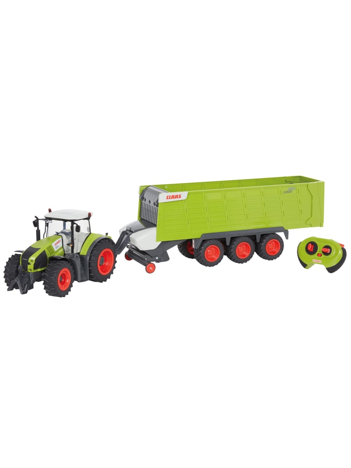 Happy People Ferngesteuerter Traktor Claas  Axion 870   Anhänger Cargos 9600 in grün günstig kaufen onesize