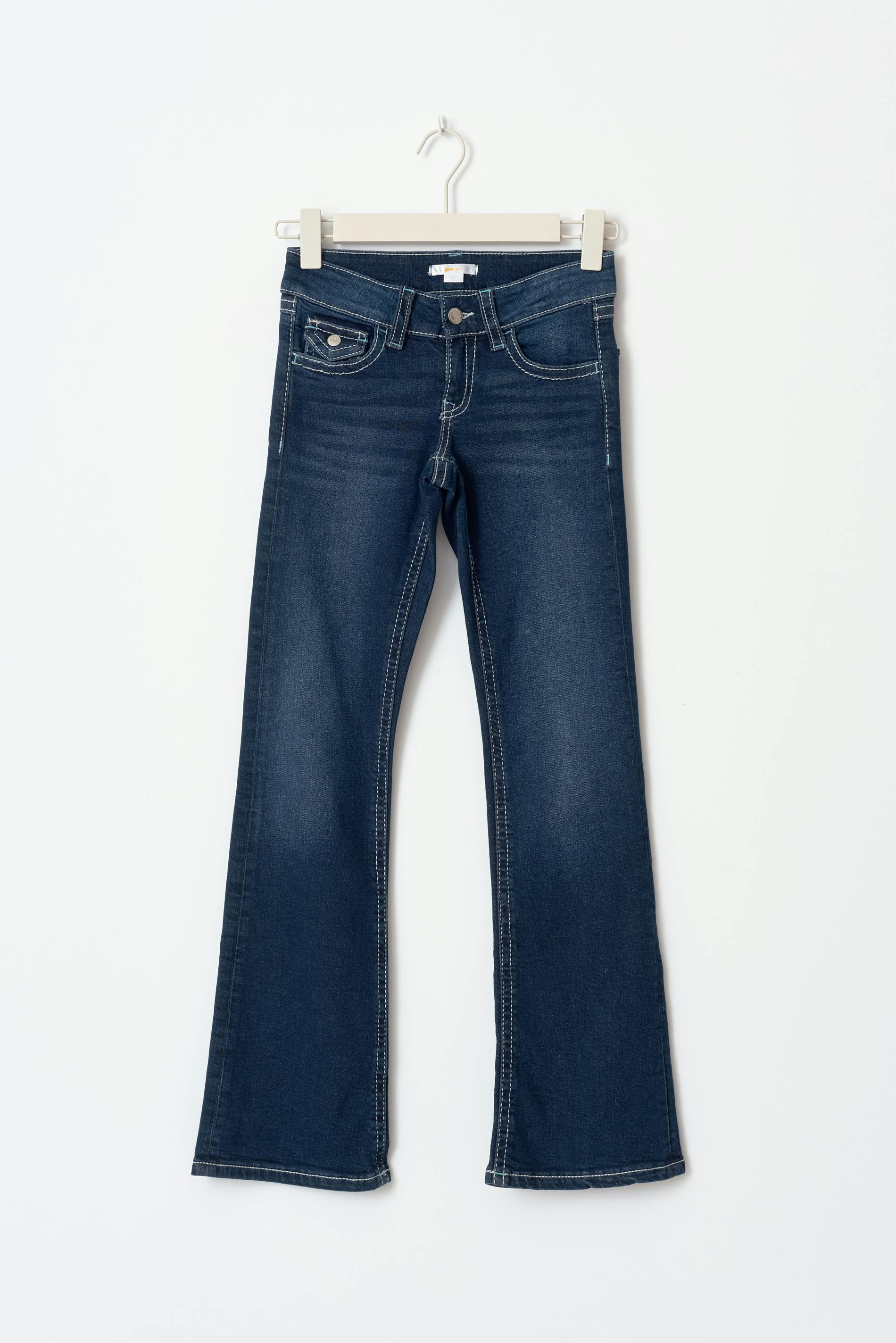 Chunky low flare jeans
