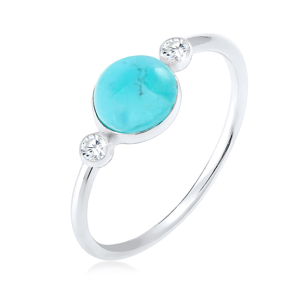 Elli Elli Bague Femme Tendance Précieuse avec des Cristaux de Zircone en Argent Sterli Bague