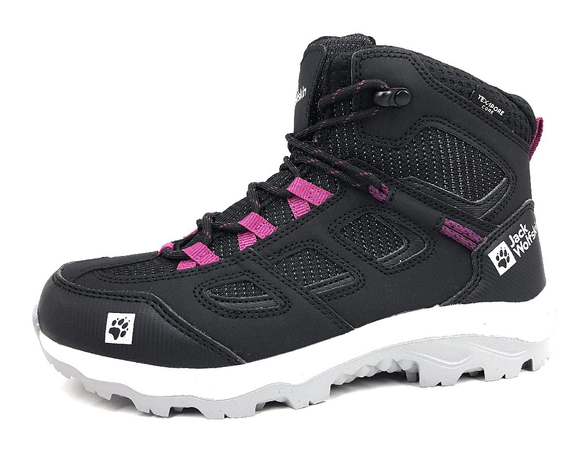 Jack Wolfskin Vojo Texapore Mid K 4042181/6381 Schwarz 6381 Phantom/Pink