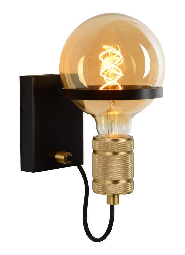 Lampada da parete Lucide Ottelien nera 22 x Ø18 cm