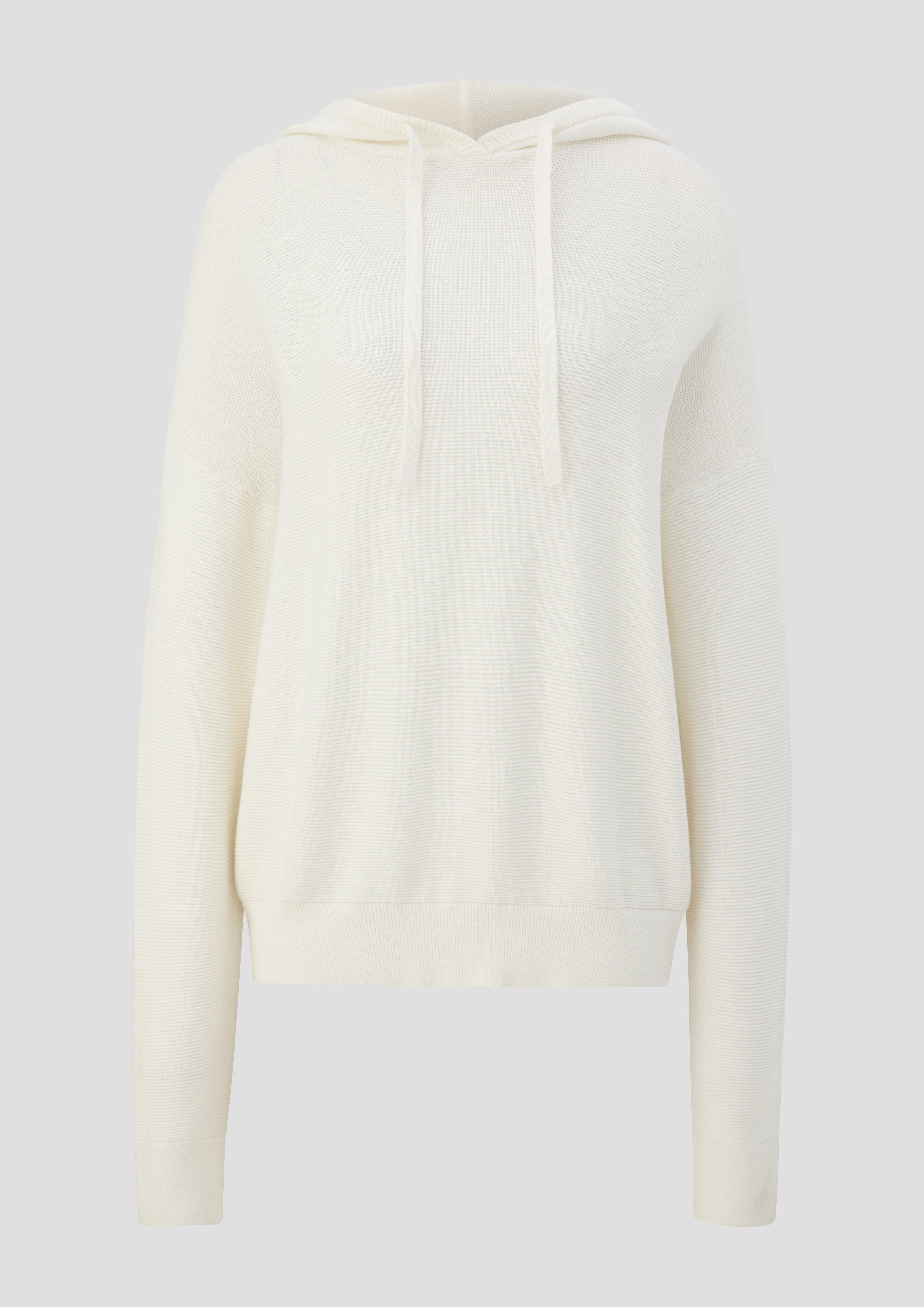 Strick-Hoodie aus Baumwollmix  2136615-0210