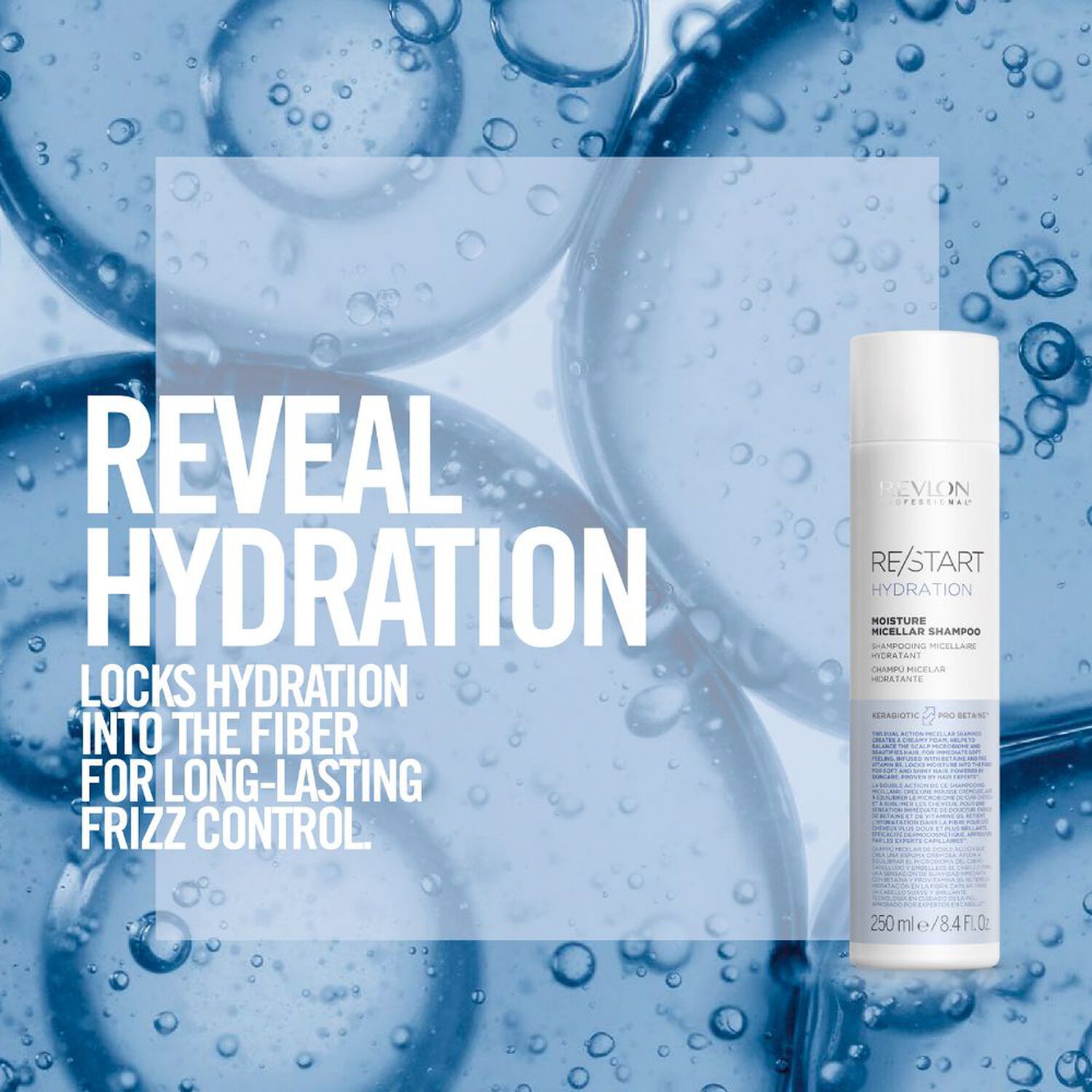 revlon professional Shampoing Micellaire Hydratant RE/START™ HYDRATATION - Tous Types de Cheveux - 250 ml