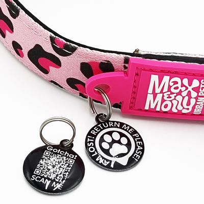 Max & Molly Smart ID Halsband Leopard Pink
