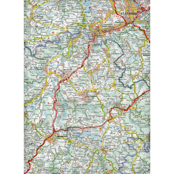 Michelin Ardeche-Haute Loire - Straßenkarte