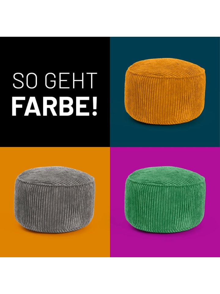 Lumaland LUMALAND Sitzsack Pouf Cord - Dunkelgrün günstig kaufen onesize