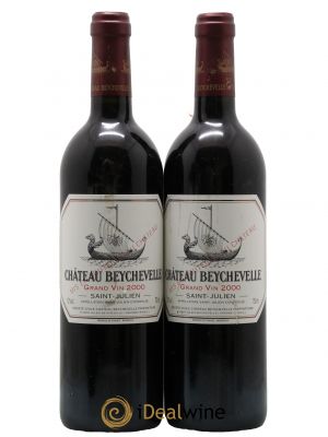 Château Beychevelle 4ème Grand Cru Classé  2000 - Lot de 2 Bouteilles