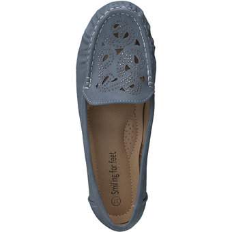 smiling for feet Mokassin in blau