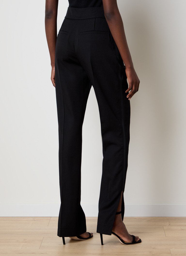 Jacquemus  Tibau high waist slim fit pantalon van scheerwol met steekzakken