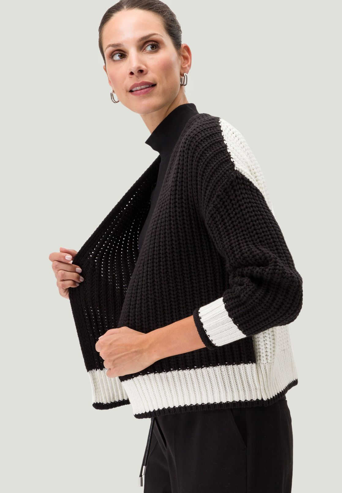 Strickjacke Grobstrick kurz