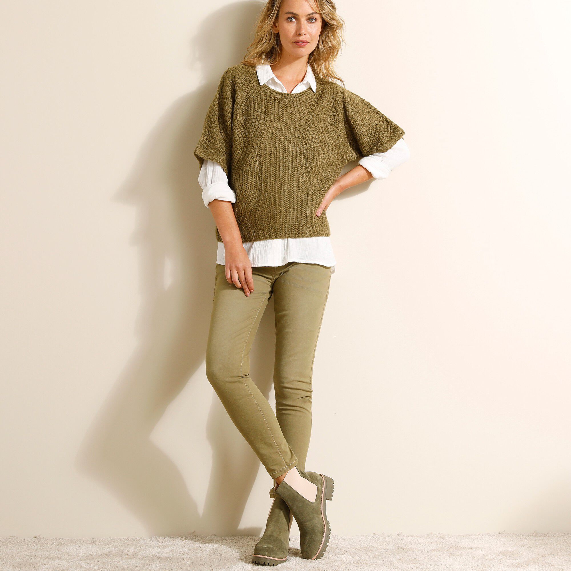 Jean 7/8ème fuselé couleur stretch