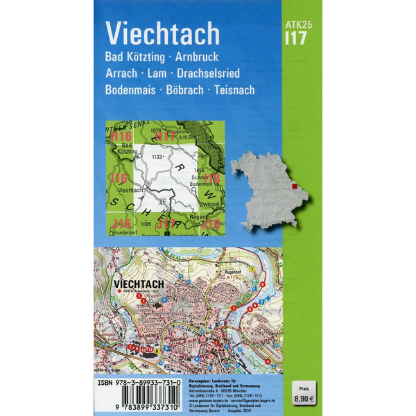 Viechtach 1 : 25 000 - Wanderkarte