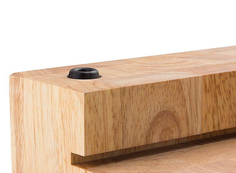 Continenta Stirnholz Schneidebrett mit Schublade 39 x 27 cm