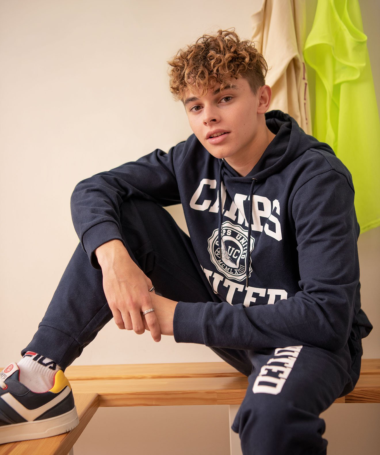 Sweat homme à capuche avec motif XXL – Camps United bleu | GEMO