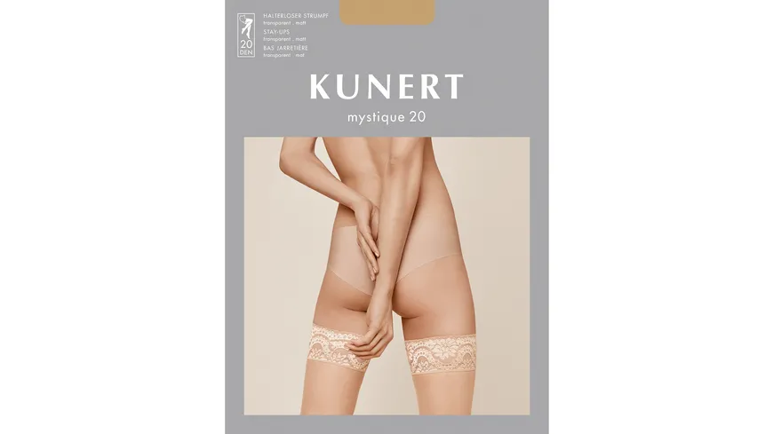 KUNERT Damen Halterlose Strümpfe Mystique 20 DEN black