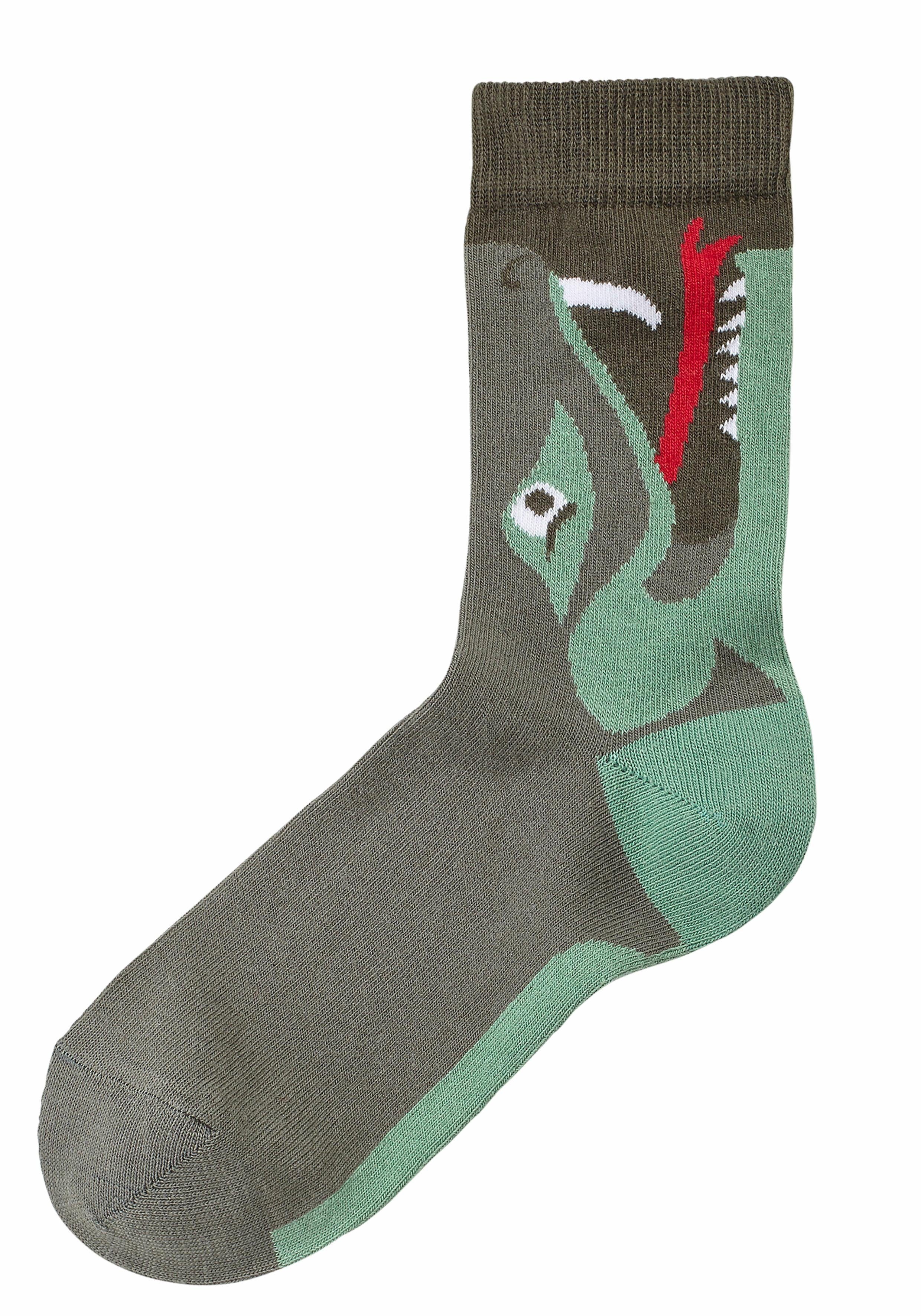Socken (5-Paar) mit Tiermotiven