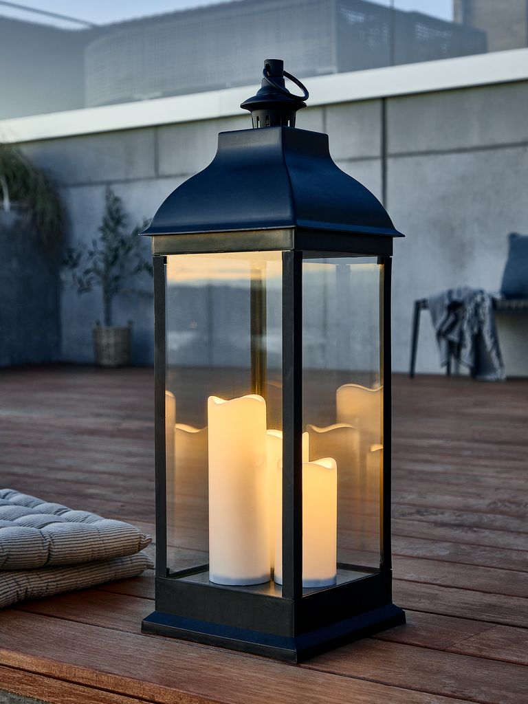 ANKA ANKA lantern W24xL24xH70cm with LED black