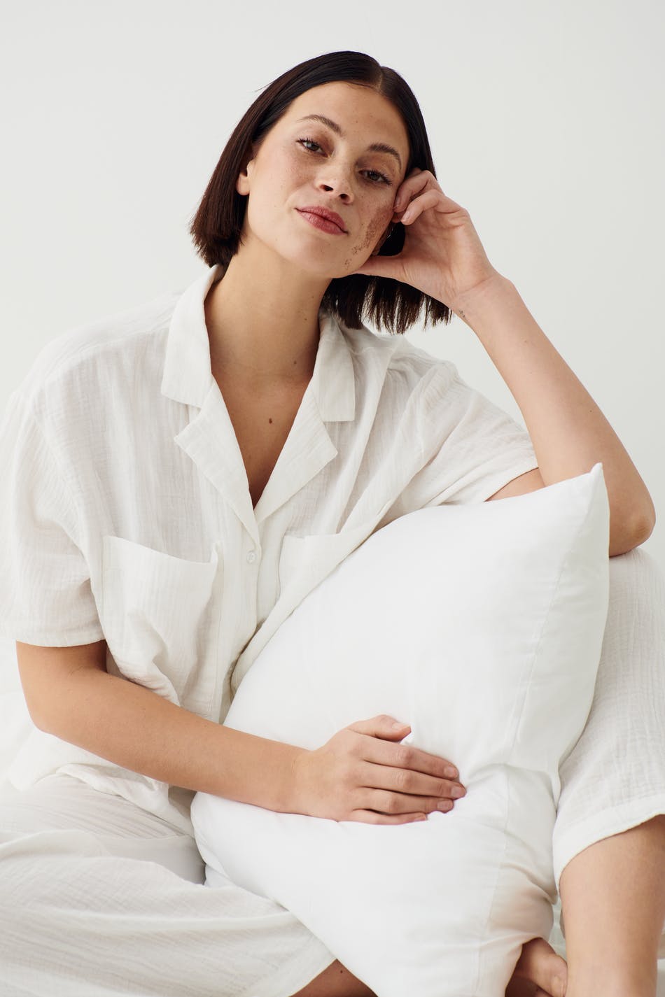 Gauze pyjamas shirt