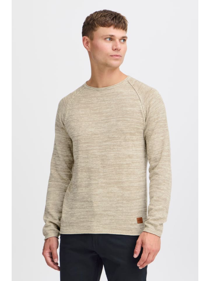 BLEND Strickpullover BHDan 20700587ME Strickpullover mit aufgerollten Säumen in Weiß günstig kaufen