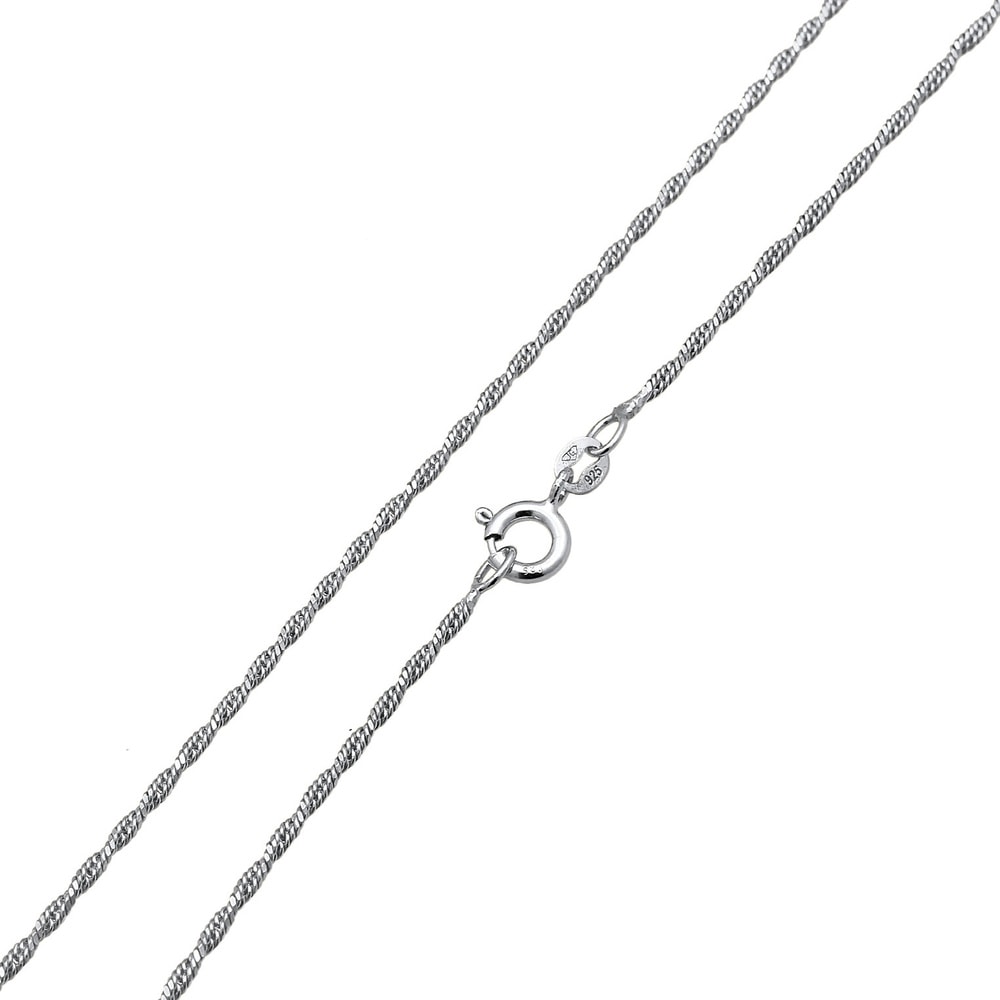 KUZZOI KUZZOI Collier Cordon pour hommes de base tordu en argent sterling 925 collier