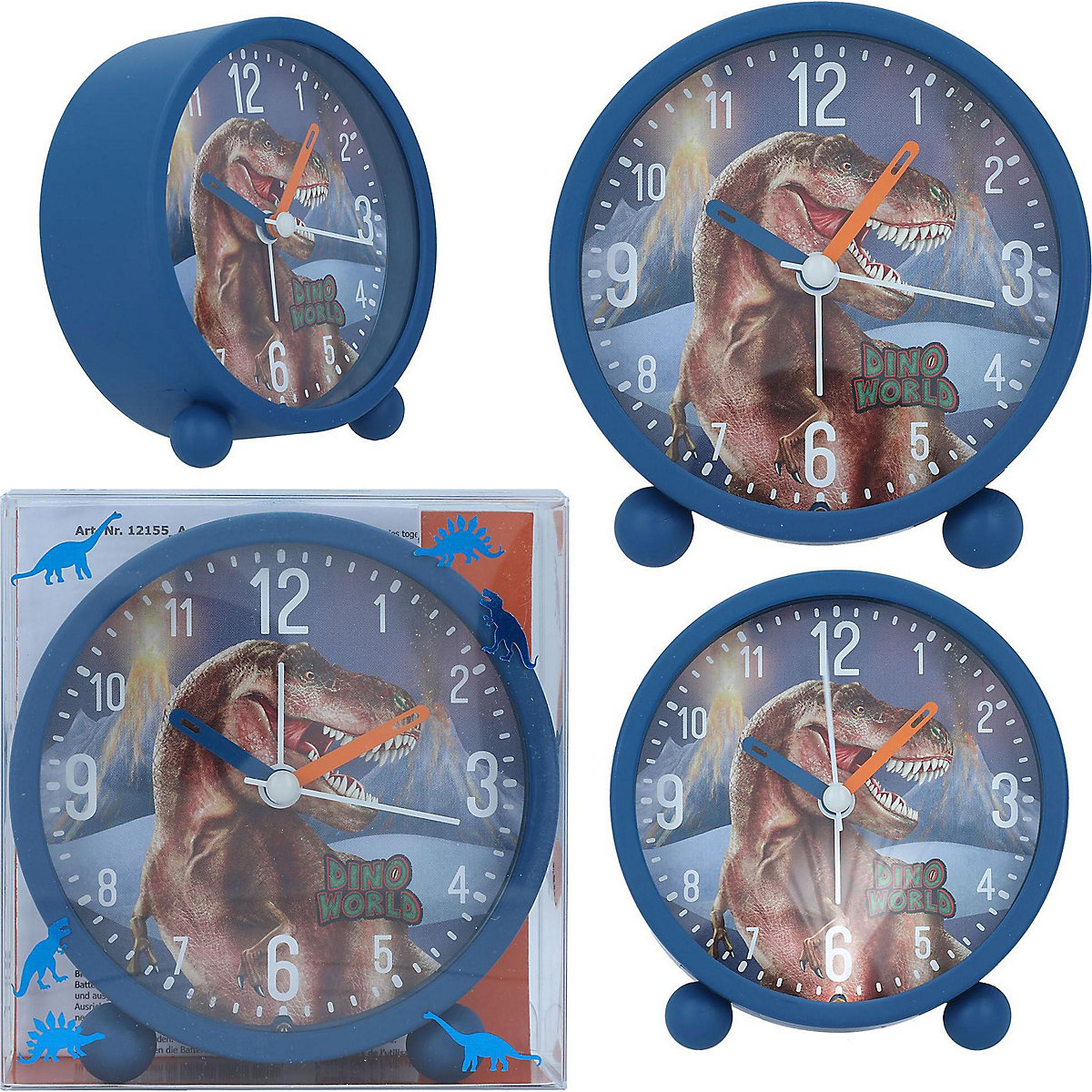 Dino World Wecker blau