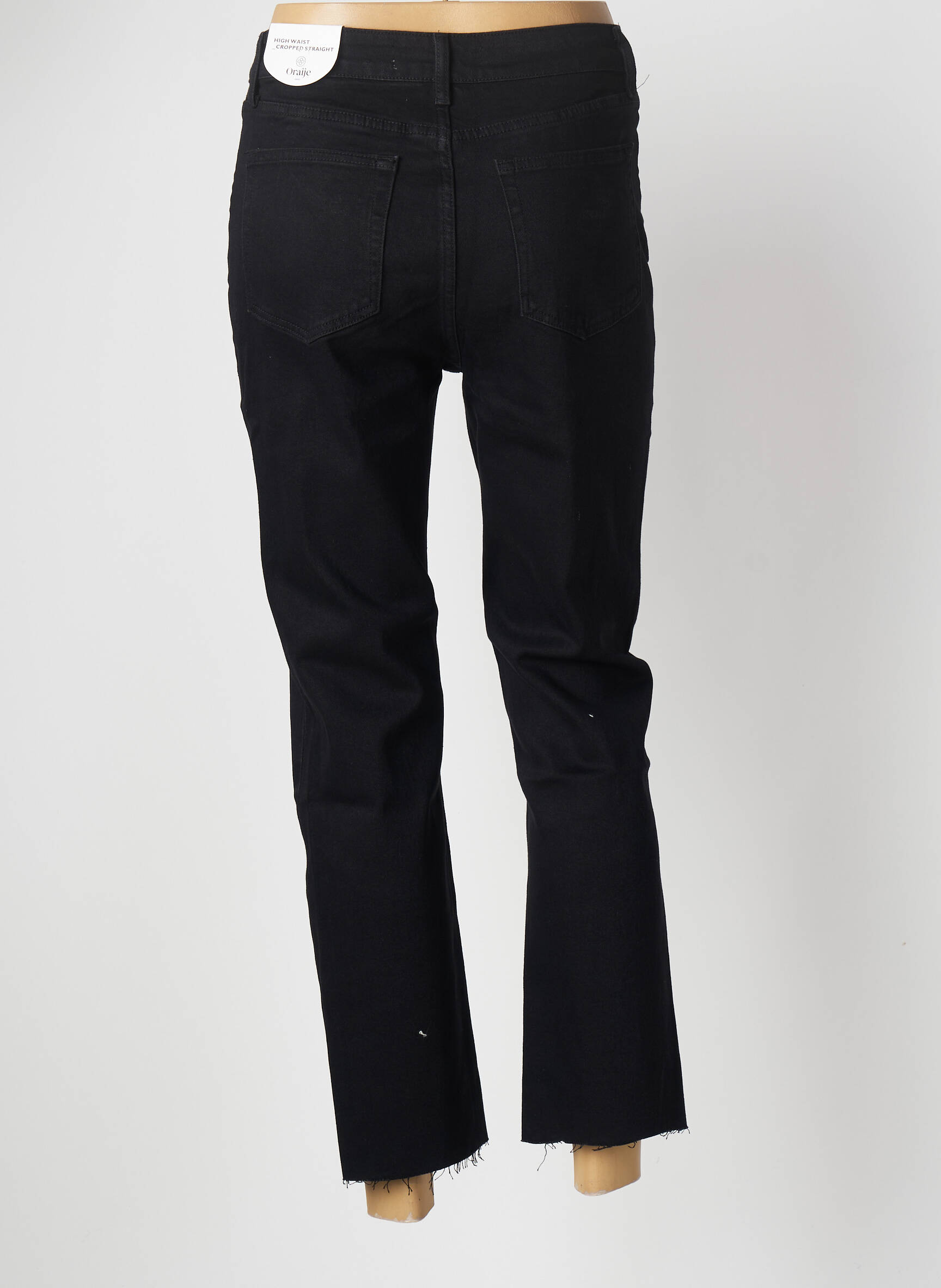 Oraije Jeans Coupe Droite Femme couleur noir