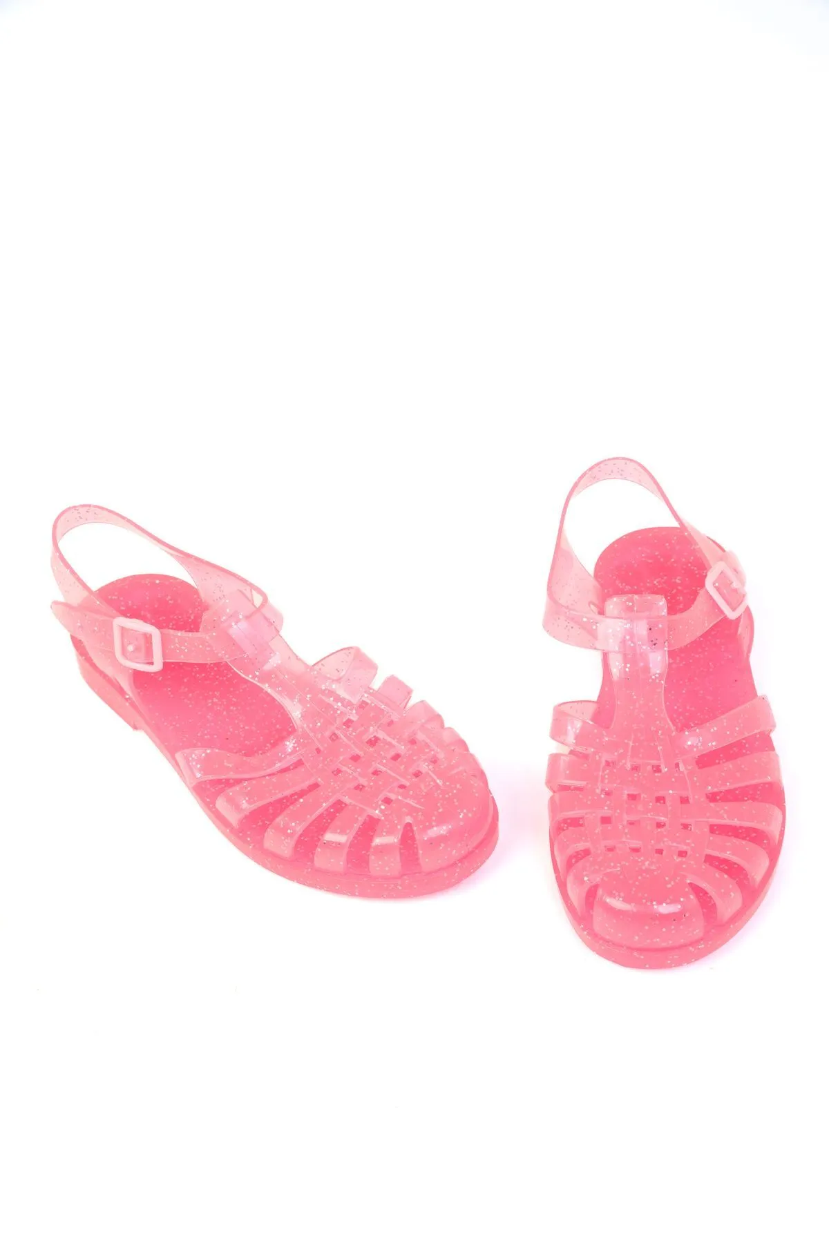 SOHO  Rosa Glitzer Damensandalen 18234