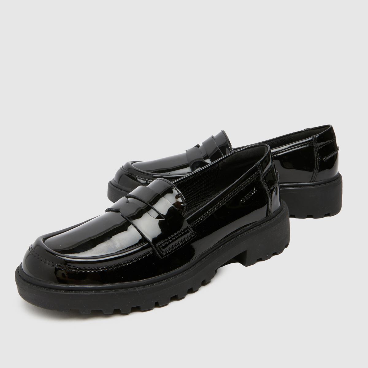 Geox svarta Casey loafers flickor juniorskor