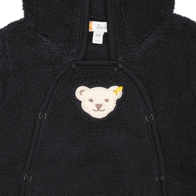 Einteiler Fleece, dunkelblau für Mädchen