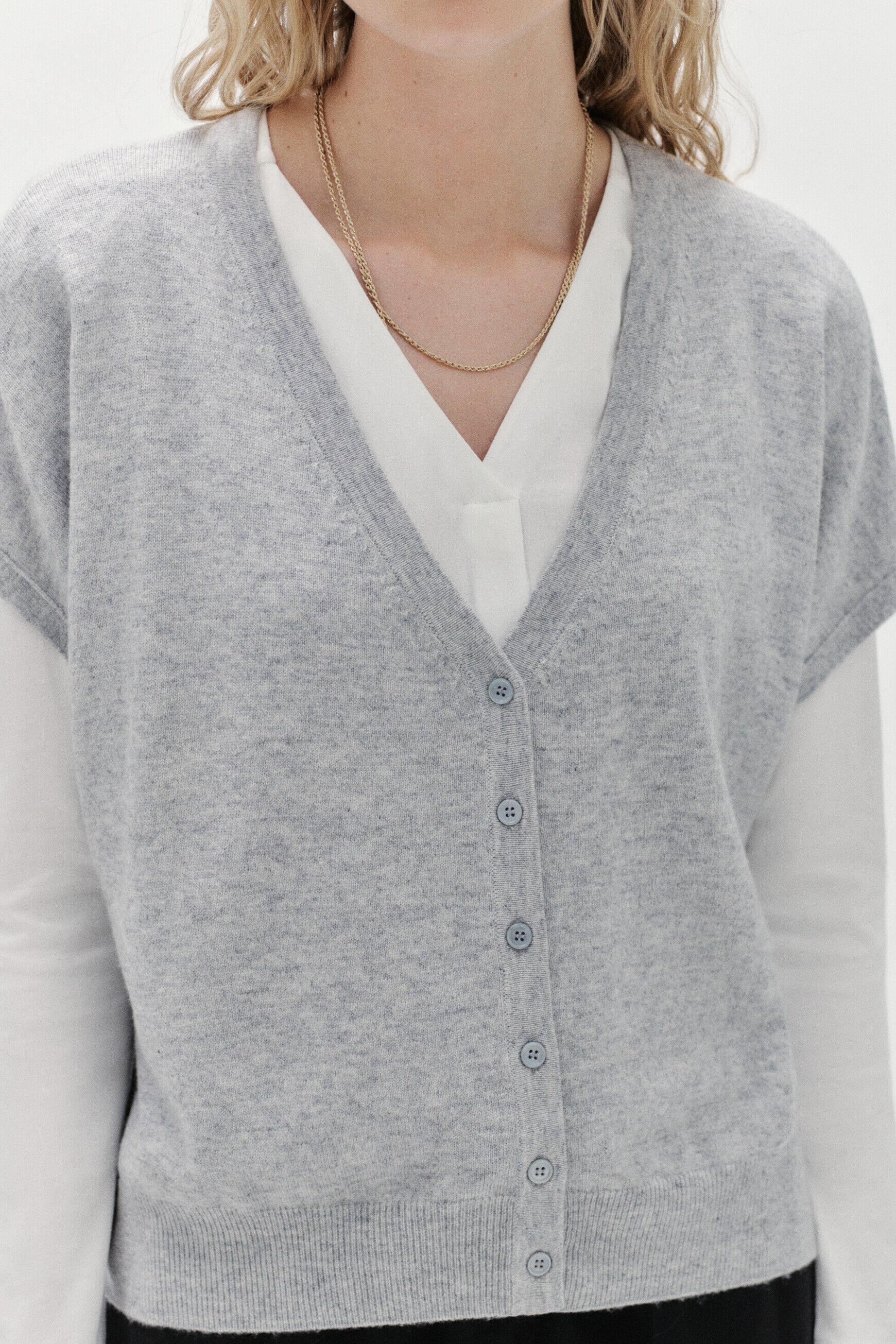 gilet lexie gris clair femme