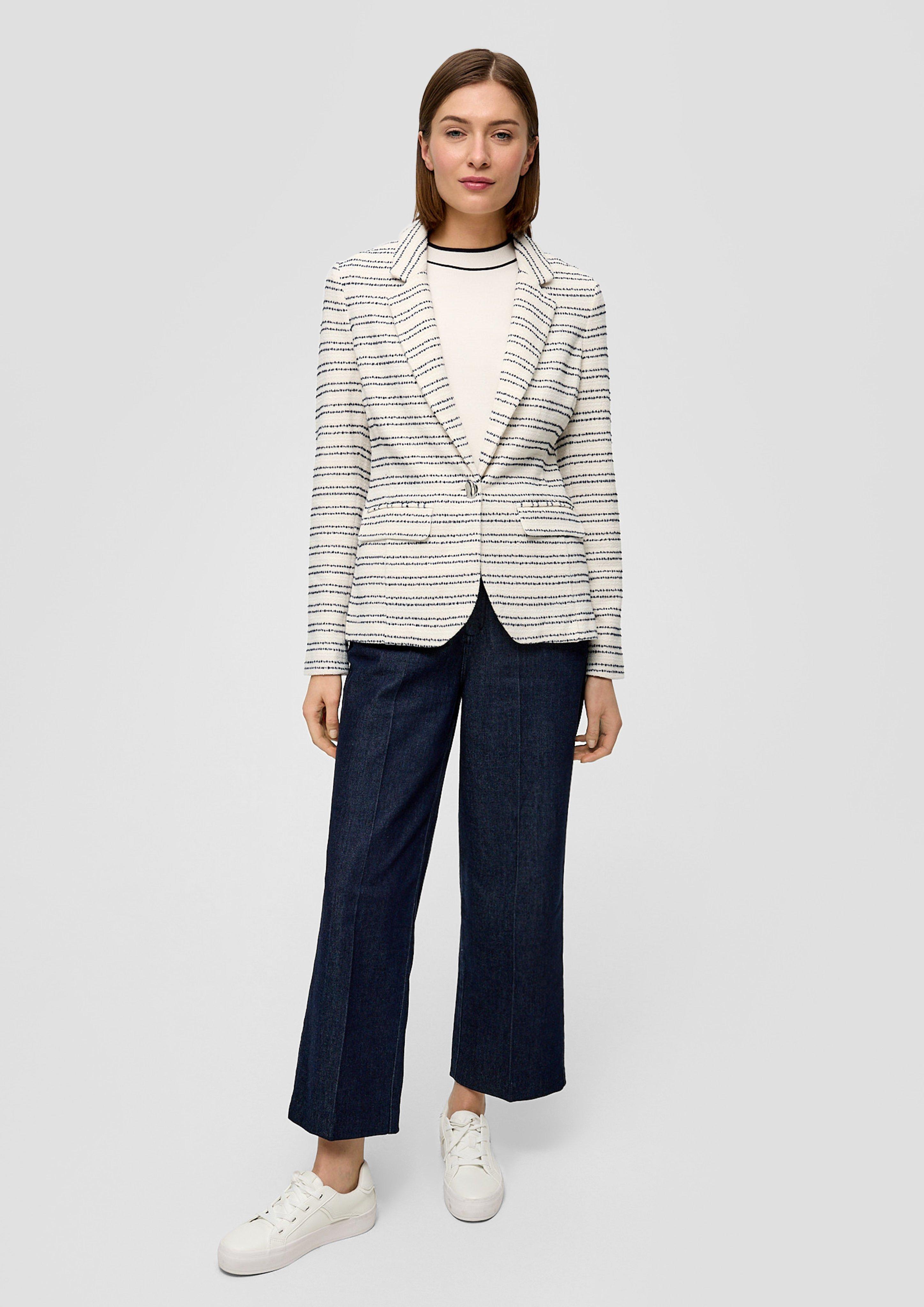 Sweatblazer mit Strukturmuster  2142628-02G3