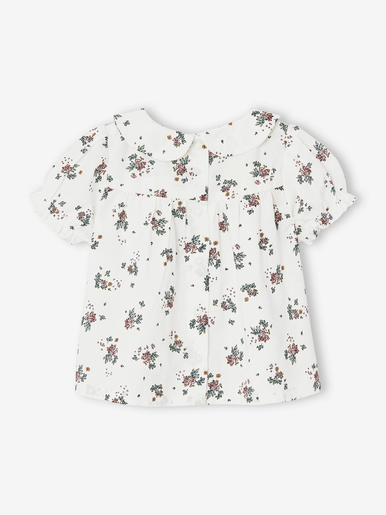 Vertbaudet Baby T-Shirt mit Bubikragen - wollweiß