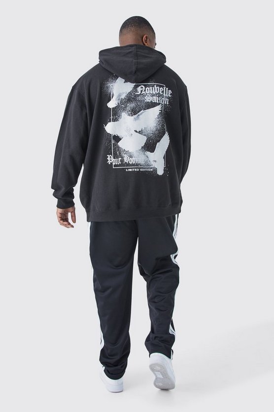 Plus Oversize Hoodie mit Print
