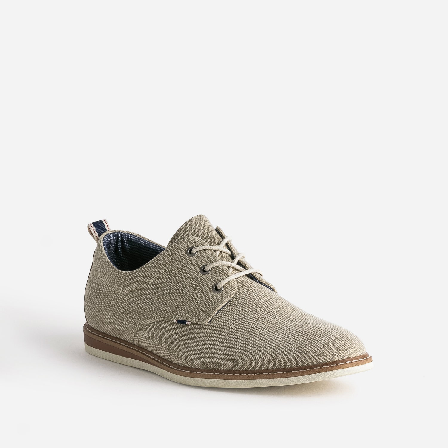 Derby beige chiné en textile