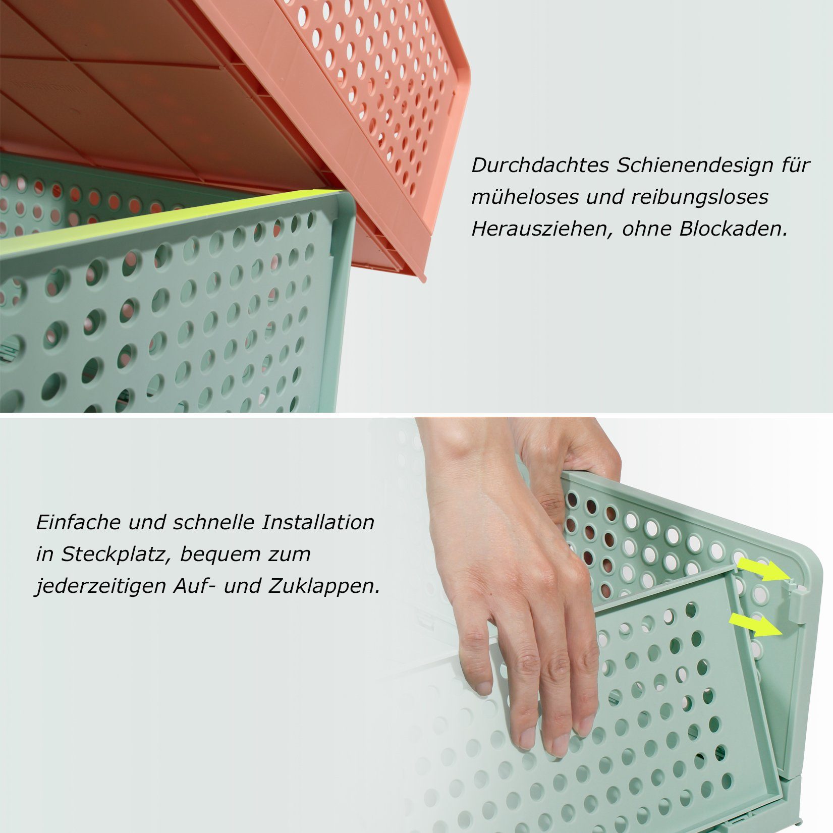 GREELUE Aufbewahrungsbox Schrank Organizer Kleiderschrank 3 Stück, Faltbare Aufbewahrungsbox, Ordnungssystem für Schubladen, Schließfächer, Kleiderschränke