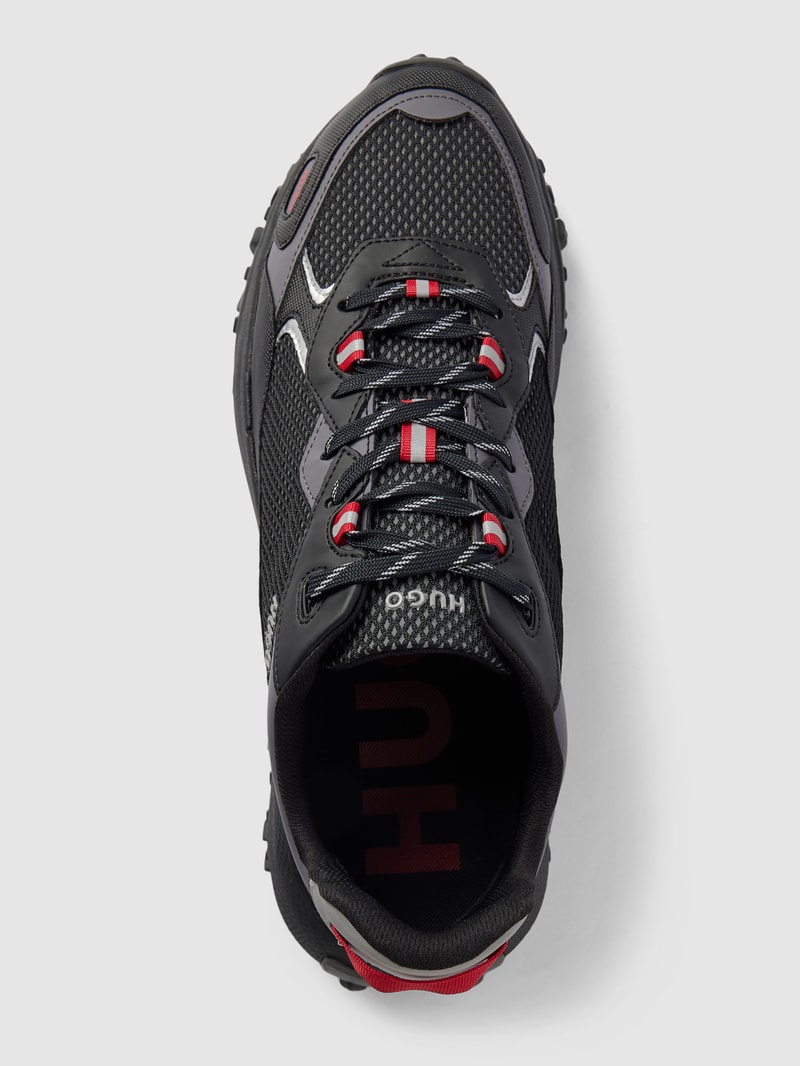 Sneaker mit Kontrastbesatz Modell 'pume' in schwarz