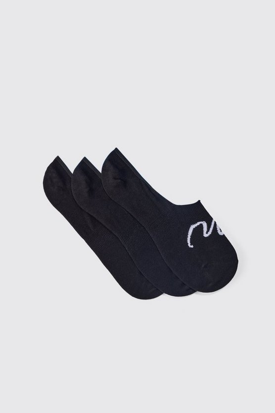 3er-Pack unsichtbare Man Signature Socken