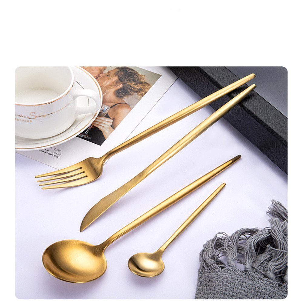 Home safety Besteck-Set 24tlg.Besteckset für 6 Personen Edelstahl Rostfrei