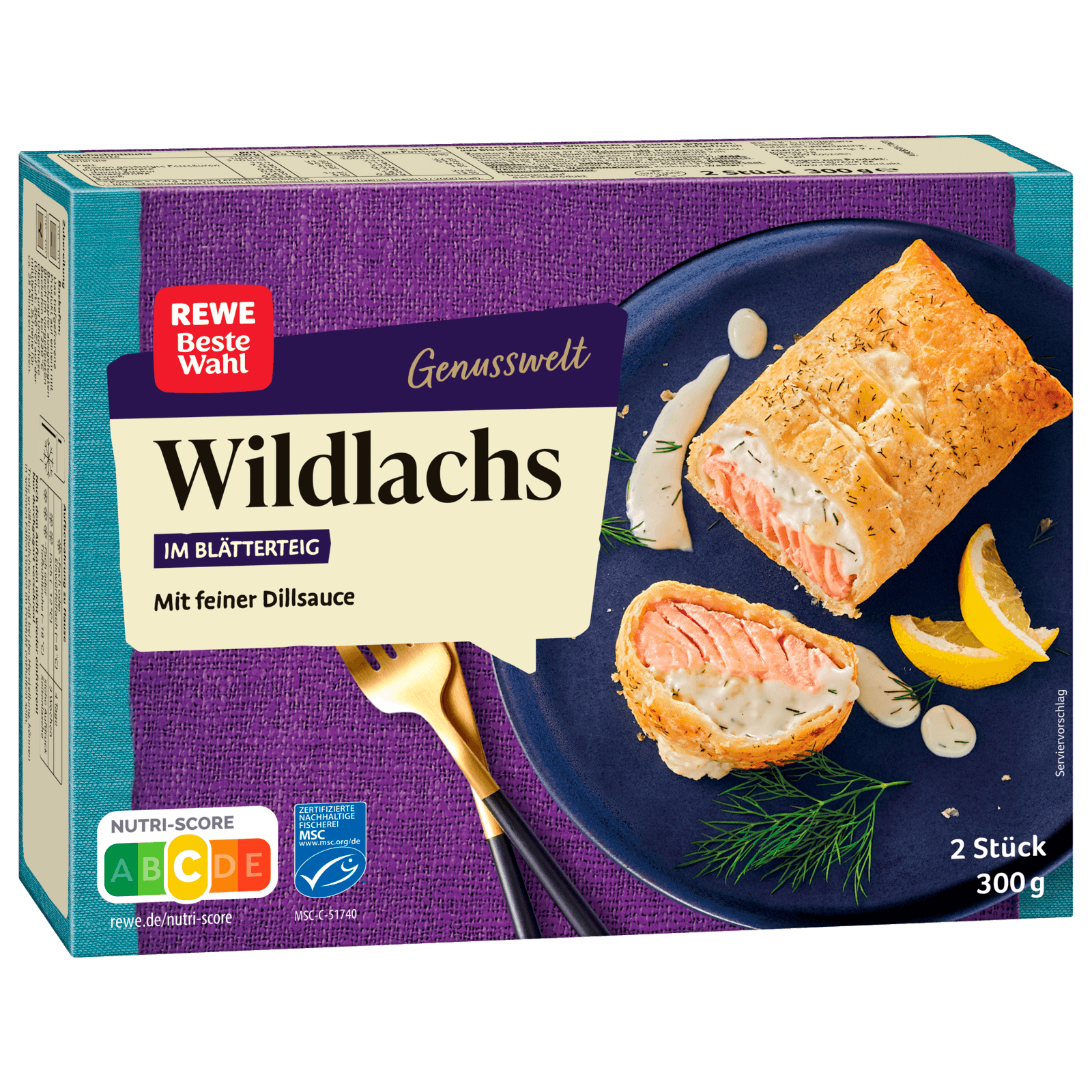 REWE Beste Wahl Wildlachs im Blätterteig 300g