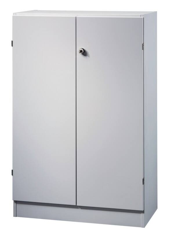Hammerbacher Matrix Aktenschrank MDF (Mitteldichte Faserplatte), Spanplatte 2 Fachböden 800 x 420 x 1.270 mm Grau