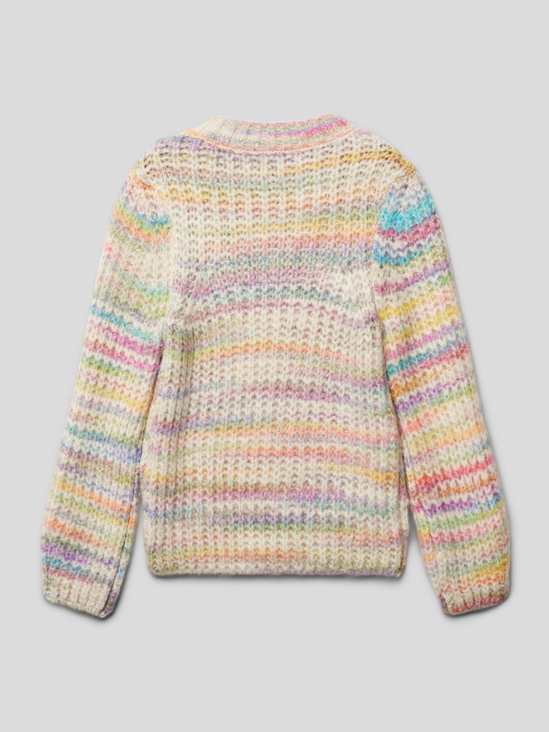 Strickpullover mit Streifenmuster Modell 'CARMA' in ecru