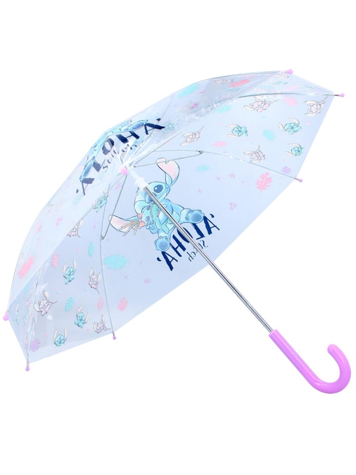 Disney Stockschirm | lila & transparent | Disney Stitch | Kinder Regenschirm günstig kaufen onesize