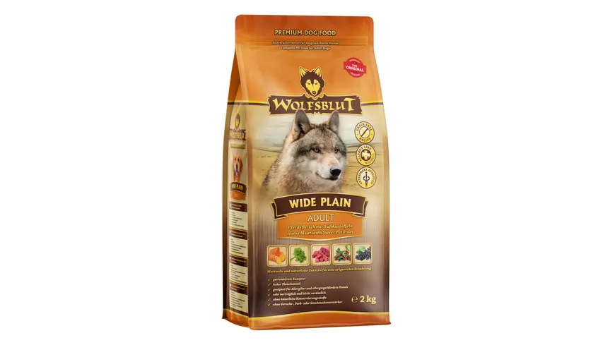 Wolfsblut Hundetrockenfutter Wide Plain Pferdefleisch & Süßkartoffel 2 kg
