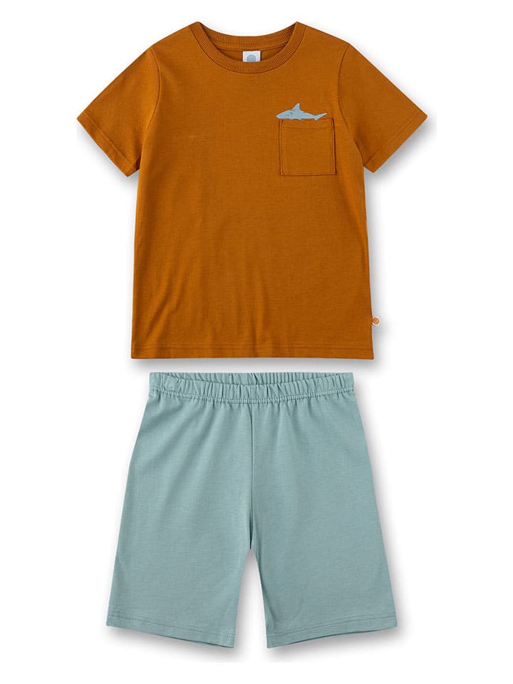 Sanetta Pyjama in Hellblau/ Hellbraun günstig kaufen