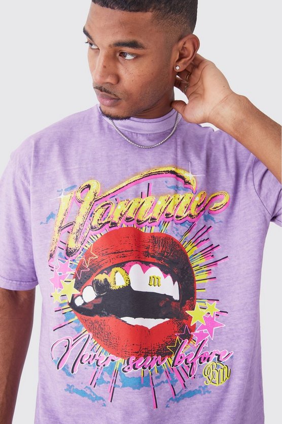 Tall Oversize T-Shirt mit Print