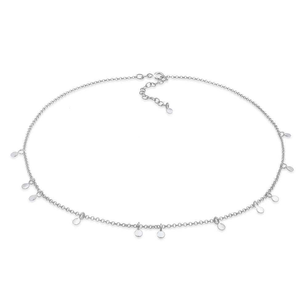 Elli Elli Collier Pièce de monnaie Geo Circle Basic en argent sterling 925 collier