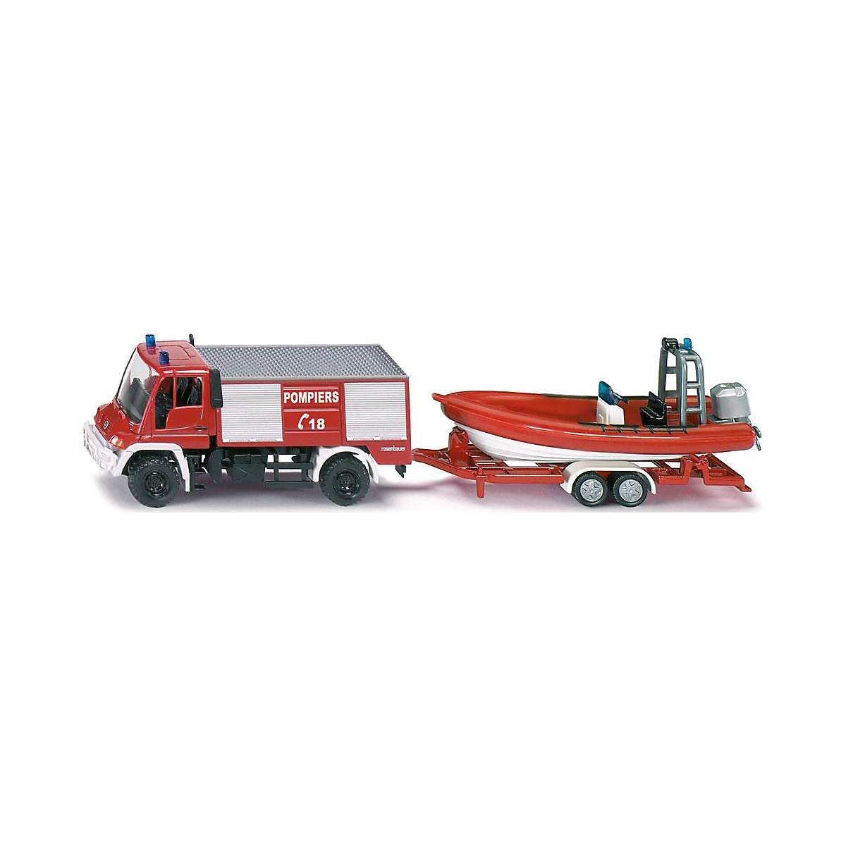 SIKU 0103 Unimog Feuerwehr mit Boot