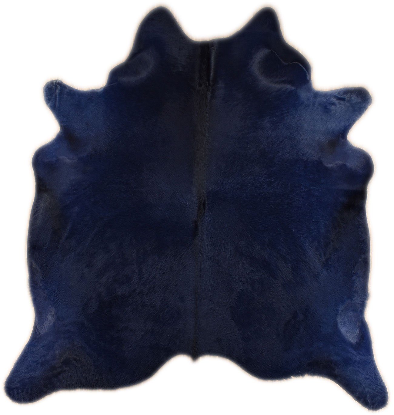 Fellteppich Kuhfell Marine Blau Rinder Fell Teppich 200 x 190 cm, KUHFELL online & NOMAD