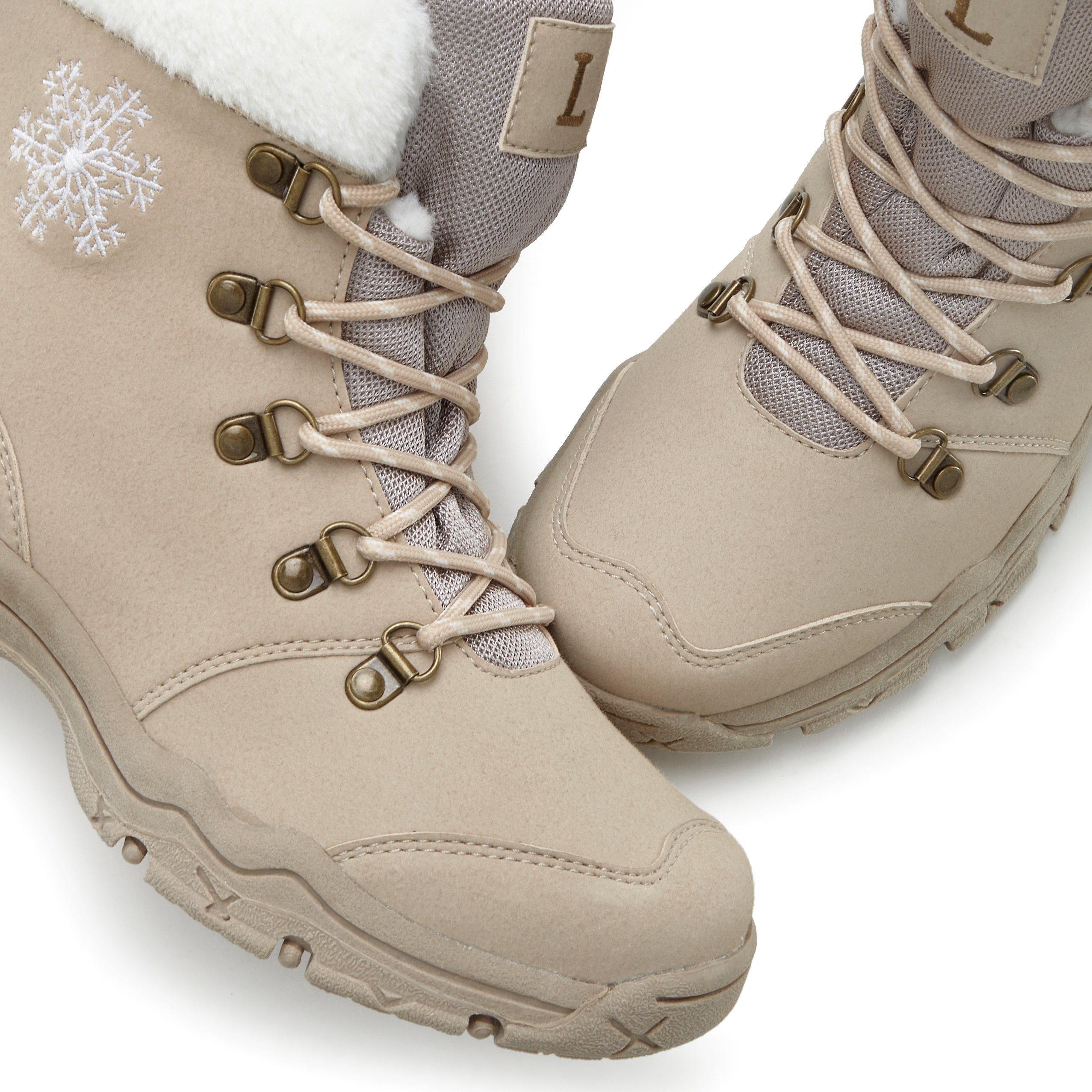 LASCANA Stiefelette, Stiefel, Winterstiefel Winterstiefelette, Outdoor Boots mit Warmfutter, wind- & wasserabweisender Tex-Membran